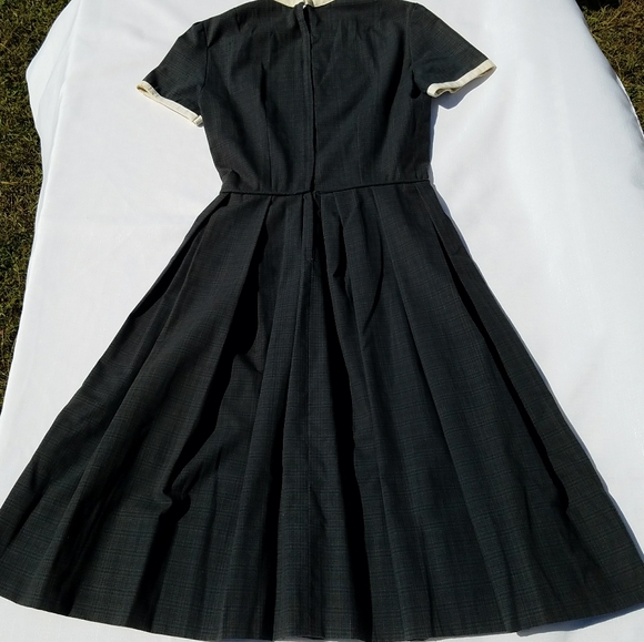 VTG 50's Handmade Dress Black Ringer Pinup - Picture 4 of 14